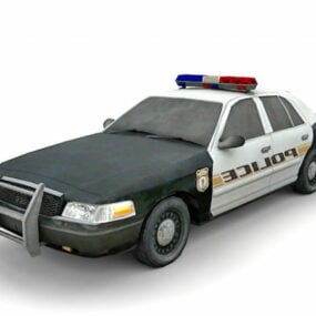 American Police Car 3d model