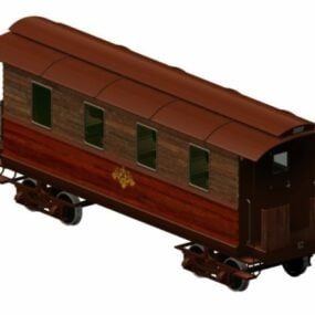 American Railroad Passenger Car 3d-modell