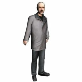 Character American Senior Business Man 3d model