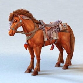 3d модель стародавнього арабського коня