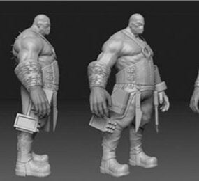 古代野蛮人の戦士3Dモデル