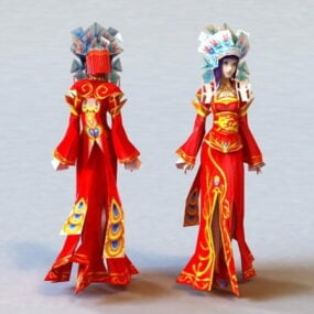 3D model nevěsty starověké Číny