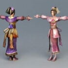 شخصية فتاة اللباس الصينية القديمة