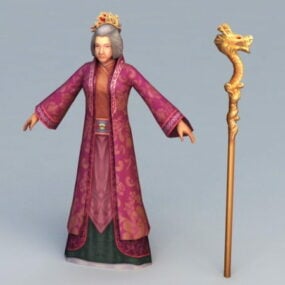 3д модель Древней китайской бабушки