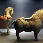 Escultura chinesa antiga do cavalo