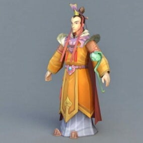 Modello 3d dell'antico principe imperiale cinese