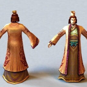 Seigneur chinois ancien modèle 3D