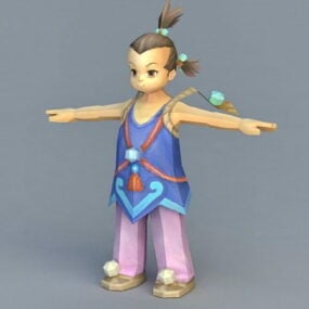 Ancient Chinese Peasant Boy 3d model