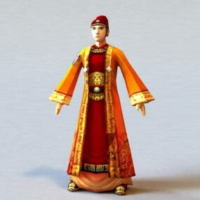 Starověký čínský učenec Oficiální 3D model