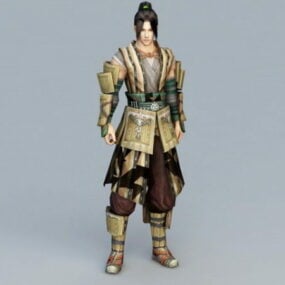 Mô hình 3d nhân vật kiếm sĩ Trung Quốc