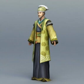 中国古代商人3d模型
