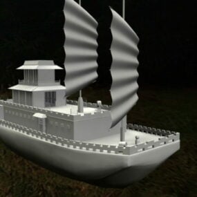 Ancient Chinese Treasure Ship 3d-modell