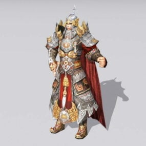 3D model starověkého čínského válečníka