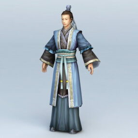 Ancient Chinese Wealthy Scholar 3d model