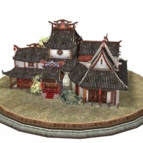 المباني الصينية القديمة نموذج 3D