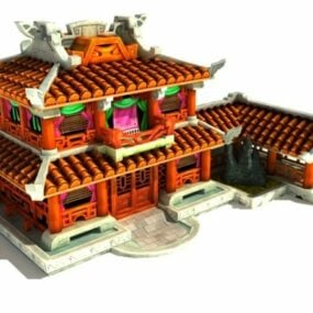 Mô hình 3d Ngôi nhà giả tưởng Trung Quốc cổ đại