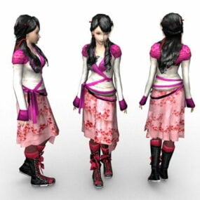 3D model starověké čínské dívky