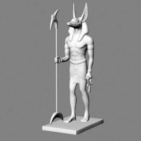 Modello 3d della scultura dell'antico Egitto
