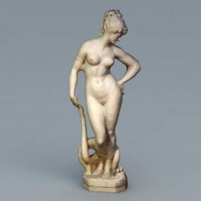 تمثال المرأة اليونانية القديمة نموذج ثلاثي الأبعاد
