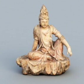 Bouddha indien antique modèle 3D