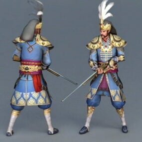 Ancient Korean Musket Soldier 3d model