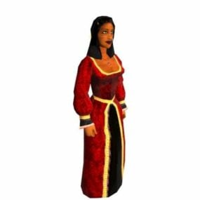 3D-Modell des antiken persischen Frauencharakters