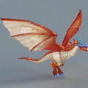 Antikes Red Dragon Rig 3D-Modell