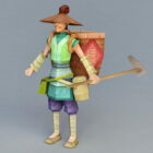 Ancient Rice Farmer Character