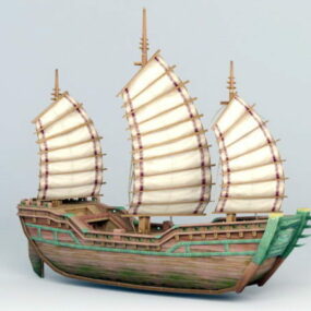 古代の帆船3Dモデル