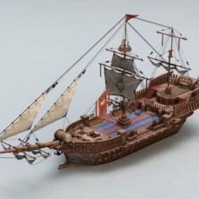 Model 3d Kapal Pelayaran Kuno