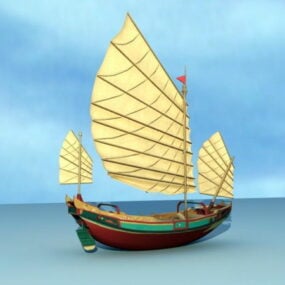 古代の大型帆船3Dモデル