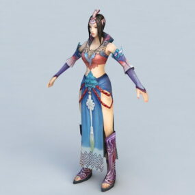 중국의 고대 여성 3d 모델