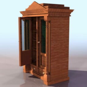 Western Ancient Display Cabinet 3d model
