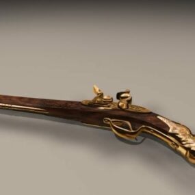 Model 3D starożytnego pistoletu