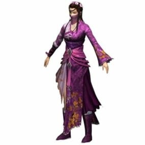 Ancient Women Swordsman Character 3d model