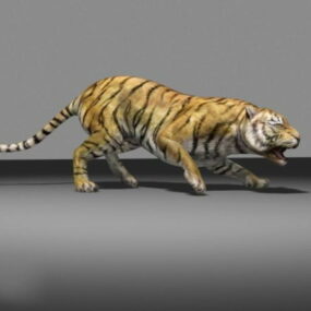Modelo 3d animal tigre de bengala