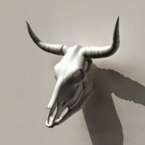 Modelo 3D de decoração de cabeça de animal