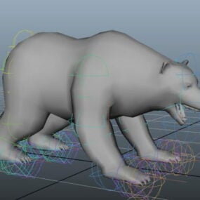 Animerad Bear Rig 3d-modell