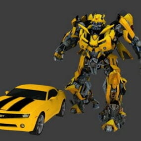 Animoitu Bumblebee Transform 3D-malli