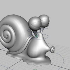 Animated Cartoon Snail 3d model