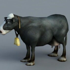 Animerad Dairy Cow Rig 3d-modell