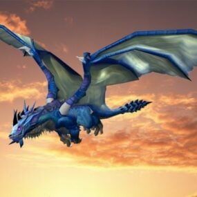 Animert Flying Dragon 3d-modell