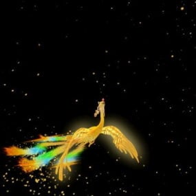 Modello 3d animato di Flying Phoenix