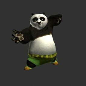 Animowany model 3D postaci Kung Fu Panda Po