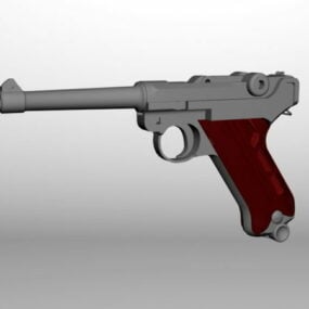 Animated Luger Pistol 3d model