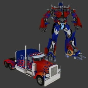 Animerad Optimus Prime Rigged 3D-modell
