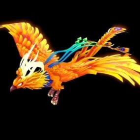 Geanimeerd Phoenix-karakter 3D-model