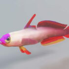 Rig di pesce viola animato