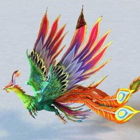 Arc-en-ciel animé Phoenix modèle 3D