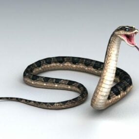 Animated Snake Attacking 3d model